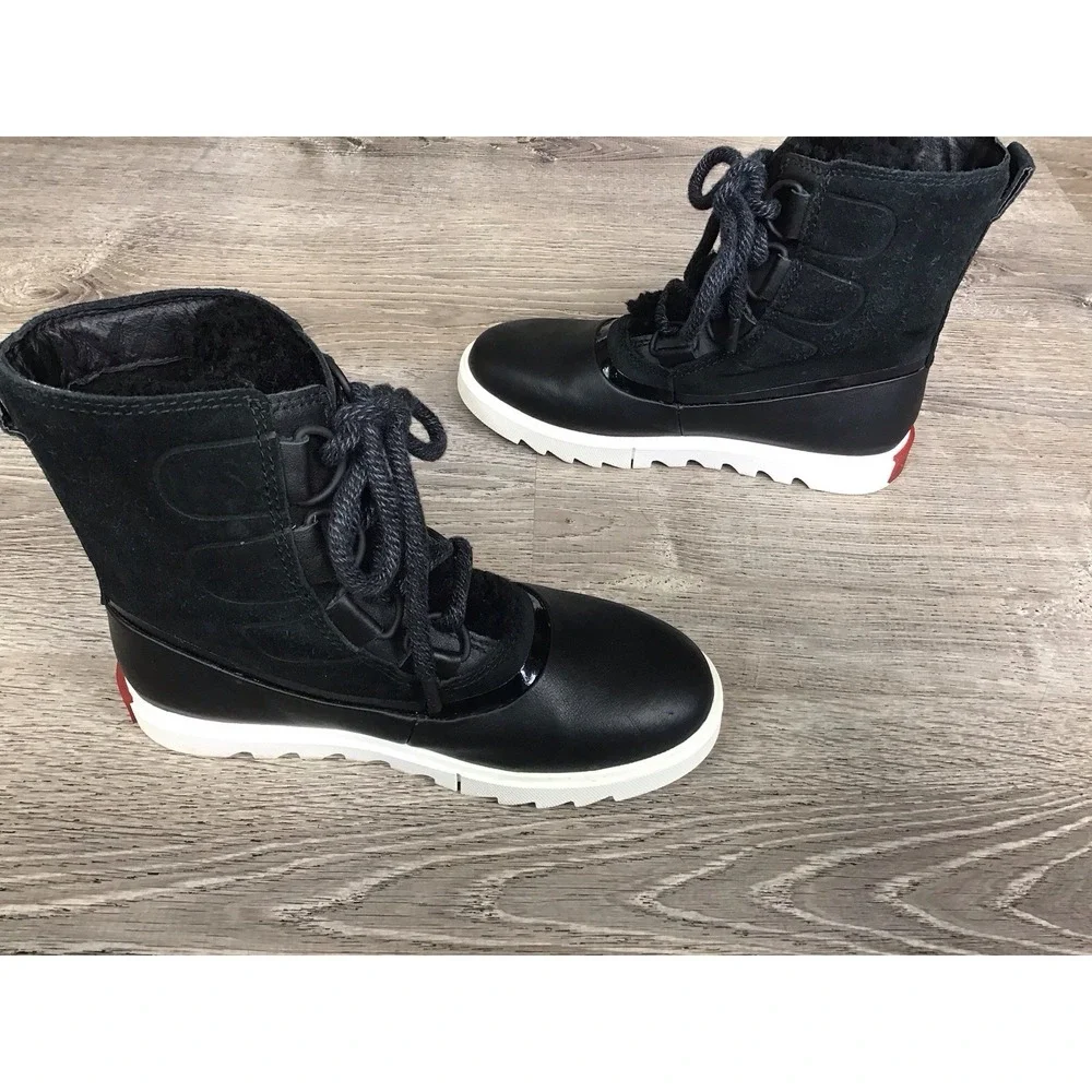 Sorel Joan Of Arctic Next Lite NL3926-010 Womens Size 6 Snow Boots Black Boot